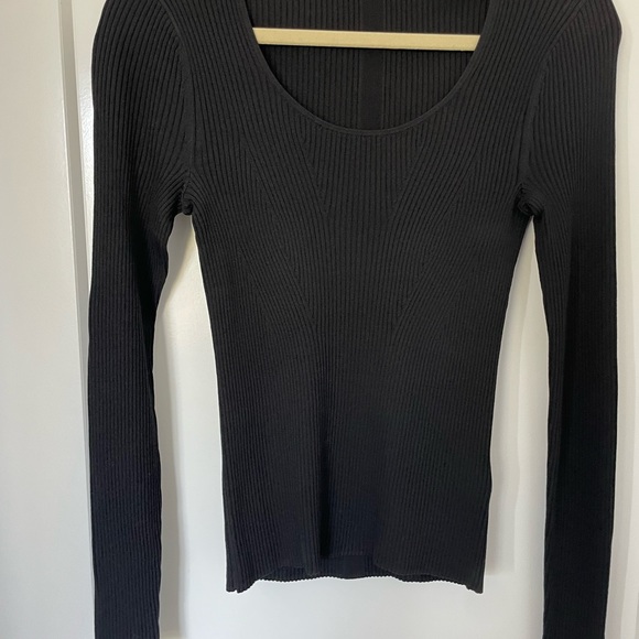 SOLD Ribbed Scoop-Neck Sweater - Picture 5 of 5